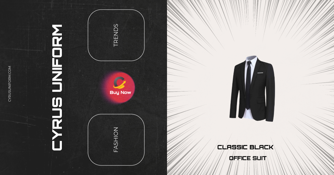 Classic Black Office Suit for Corporate Professionals